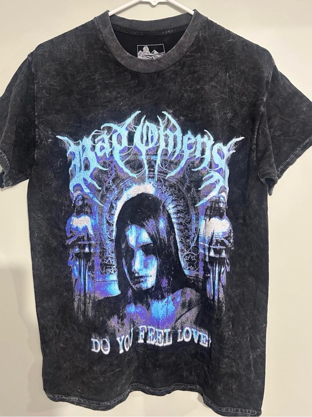 Bad Omens “Do You Feel Love”Graphic Short Sleeve Tee with Blue Print